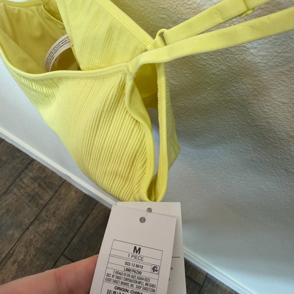 Yellow Ribbed Bra - Picture 4 of 4
